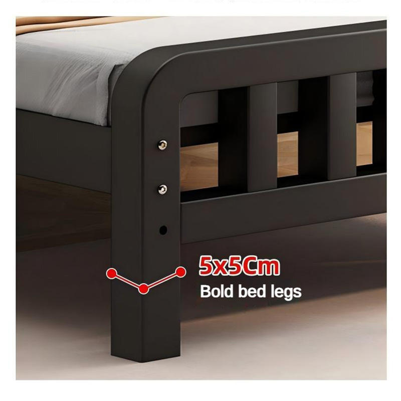 Bedroom simple modern design double stainless steel iron frame metal beds