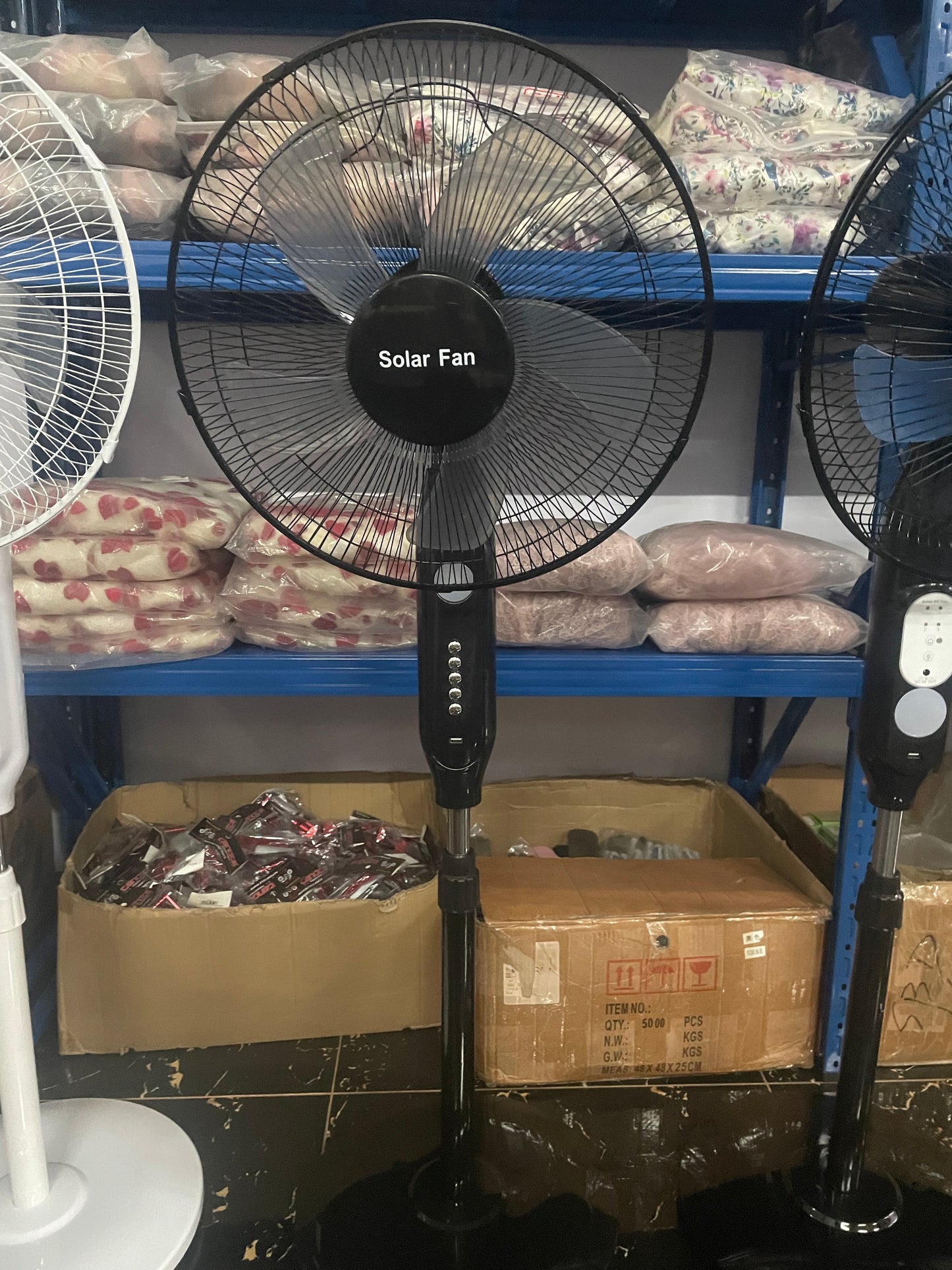 16 Inch DC/AC Stand Solar Fan With LED Night Light with Solar Panel