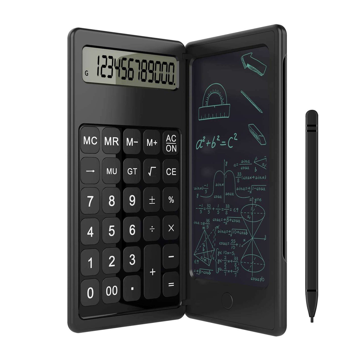 Mini smart Electronic Board Drawing functional basic office calculator with writing pad