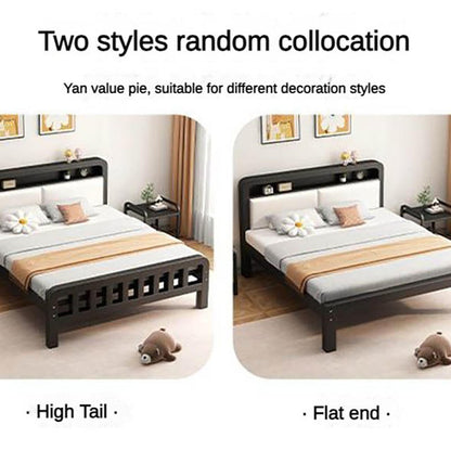 Bedroom simple modern design double stainless steel iron frame metal beds