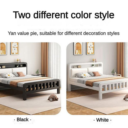 Bedroom simple modern design double stainless steel iron frame metal beds