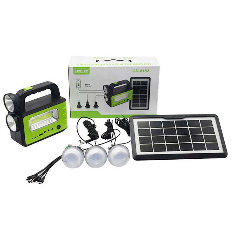 Portable Rechargeable Storage Generator System Solar Panel Power USB Charger