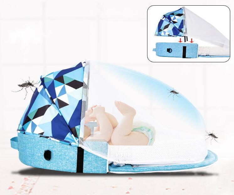 Portable folding crib mosquito proof crib