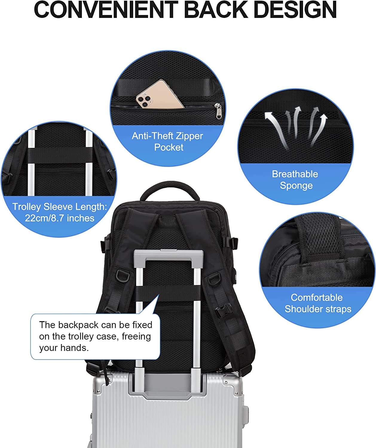 New Design Large Capacity Waterproof 14 Inch Laptop Backpack with Shoe Compartment Casual Daypack Backpacks