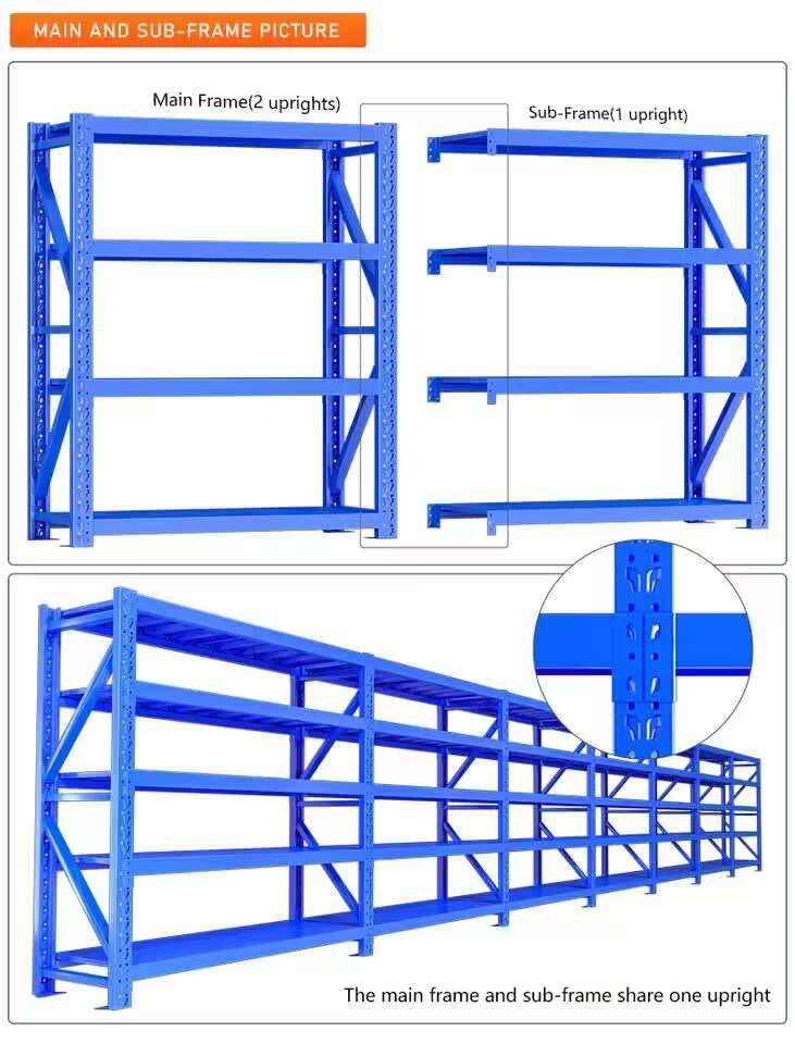 High Performance Boltless Light Storage Warehouse Display Adjustable Shelves
