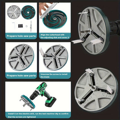 woodworking hole saw electric drill punching gypsum board Aluminum plastic tool adjustable hole er