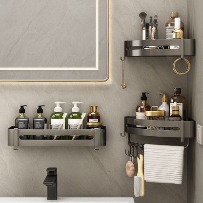 Classic Style Folding Storage Holder Towel Rack Stainless Steel Bathroom Folding Towel Rack Bar With Shelf