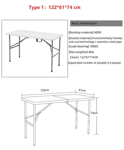 Modern Stackable Foldable Portable Outdoor Dining Table