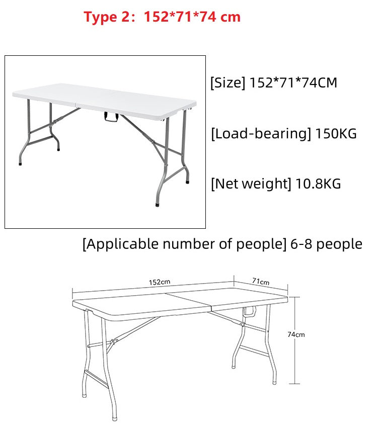 Modern Stackable Foldable Portable Outdoor Dining Table