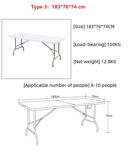 Modern Stackable Foldable Portable Outdoor Dining Table