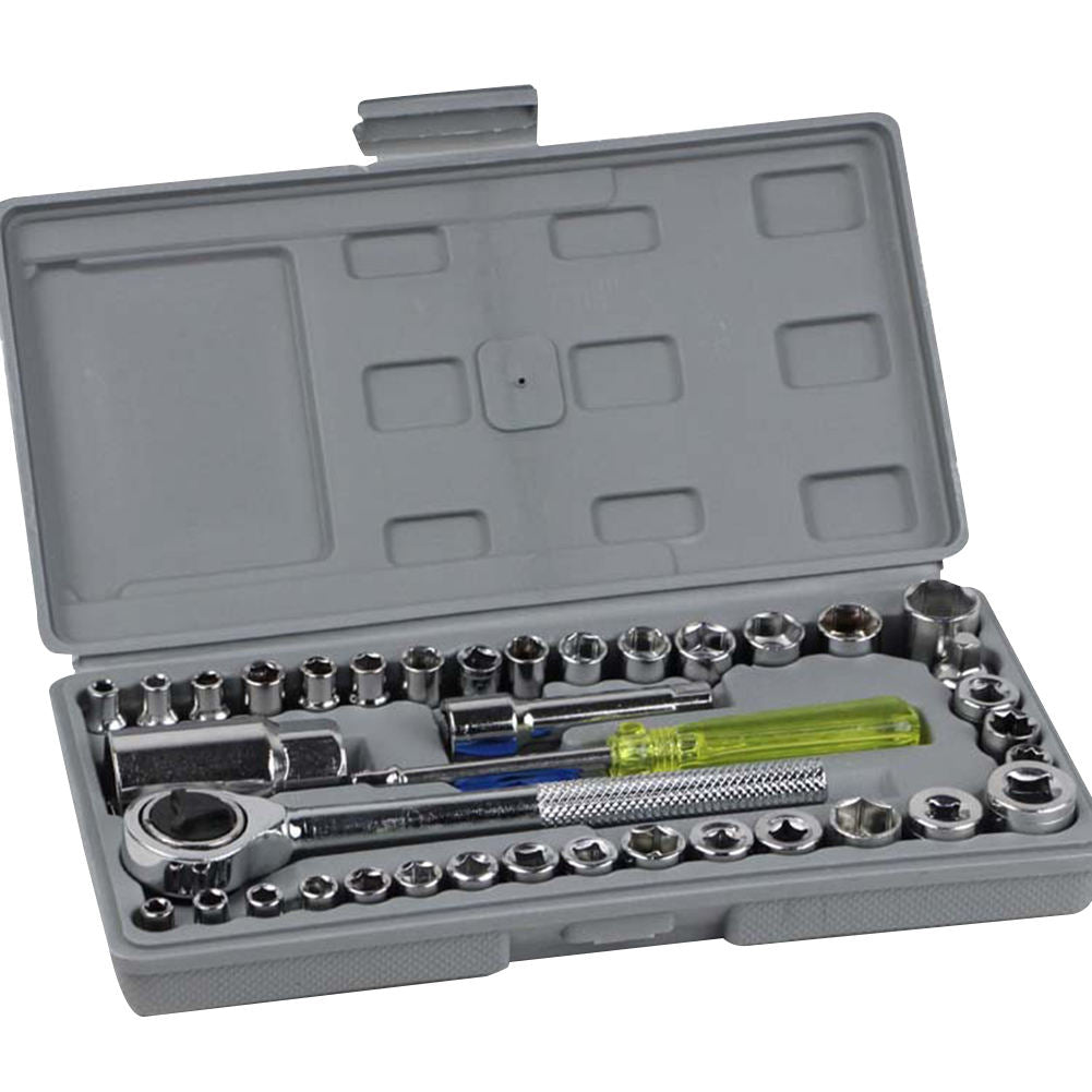 40-Piece High Quality Steel Combination Socket Screwdriver Hand Tool Ratchet Wrench Set