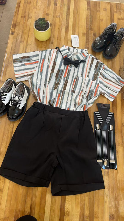 Hot selling high quality children's T-shirt short-sleeved suit small suit