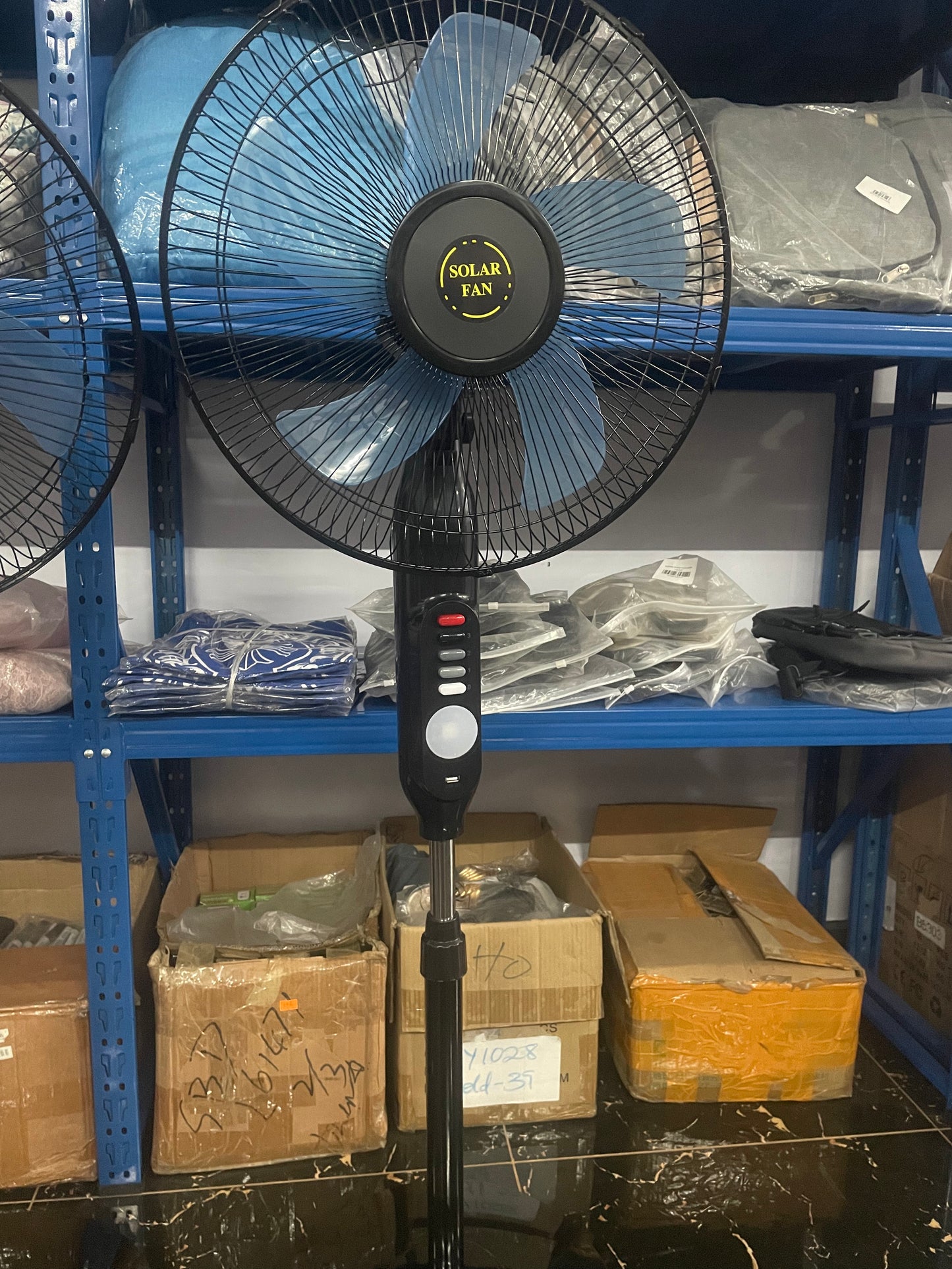 16 Inch DC/AC Stand Solar Fan With LED Night Light with Solar Panel