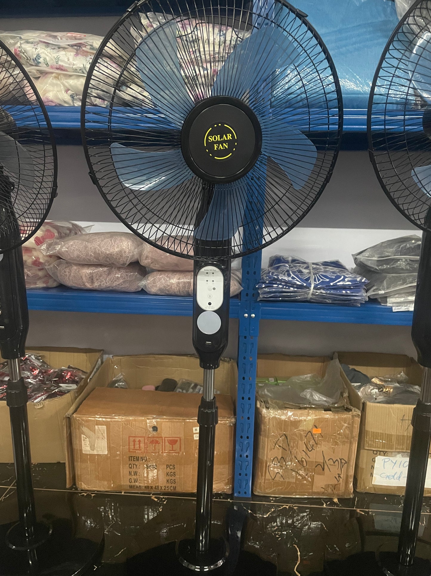 16 Inch DC/AC Stand Solar Fan With LED Night Light with Solar Panel