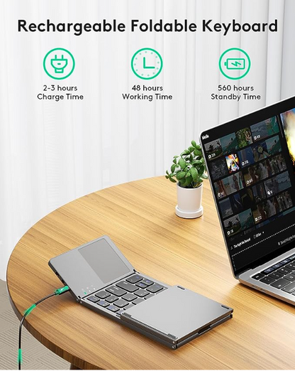 Mini Wireless Foldable bt portable folding Keyboard