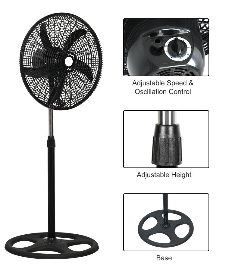 18-Inch Aluminum Motor Cooling Fan 5-Leaves 220V