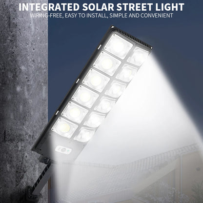 504LED Solar Street Light Double Row Solar Garden Light Induction Wall Lamp Outdoor Lighting