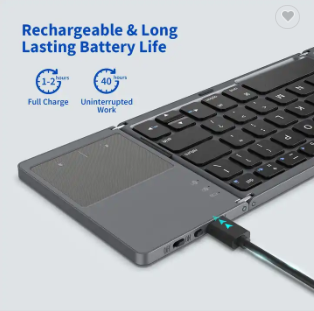 Mini Wireless Foldable bt portable folding Keyboard